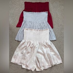 Lot of 3 KOCH Erica Skorts Women's Size S - Red, Gray, and Cream